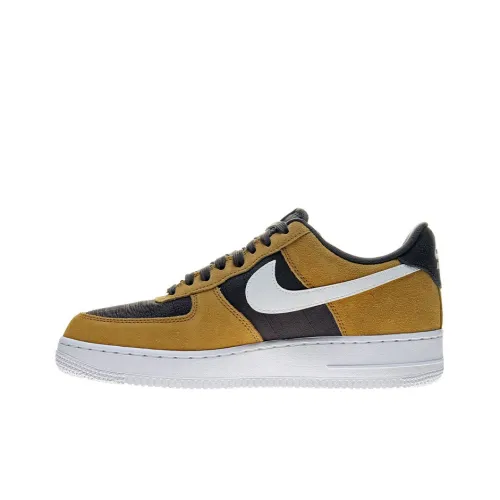 Nike Air Force 1 Skateboard Shoes Men Low-Top White/Brown/Yellow