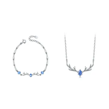 KADER S999 Fine Silver Bracelets Women's Blue