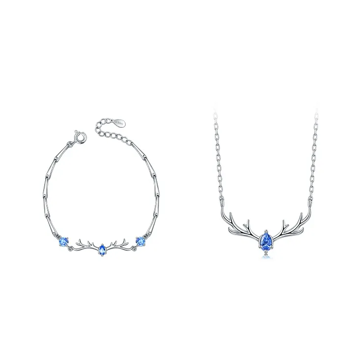 KADER S999 Fine Silver Bracelets Women's Blue-0