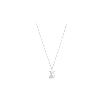 LOUIS VUITTON Lv Medium Pendant White Gold And Diamonds