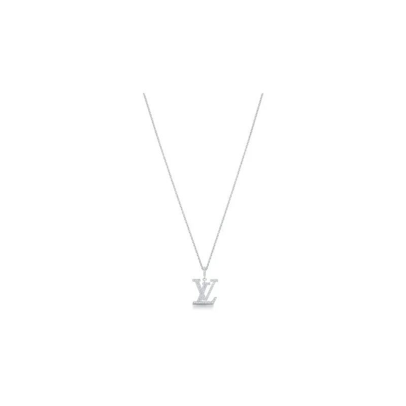 LOUIS VUITTON Lv Medium Pendant White Gold And Diamonds-0