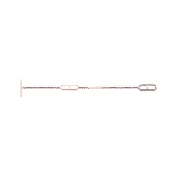HERMES 18K Rose Gold Rhinestone-Embellished Bracelets Women's