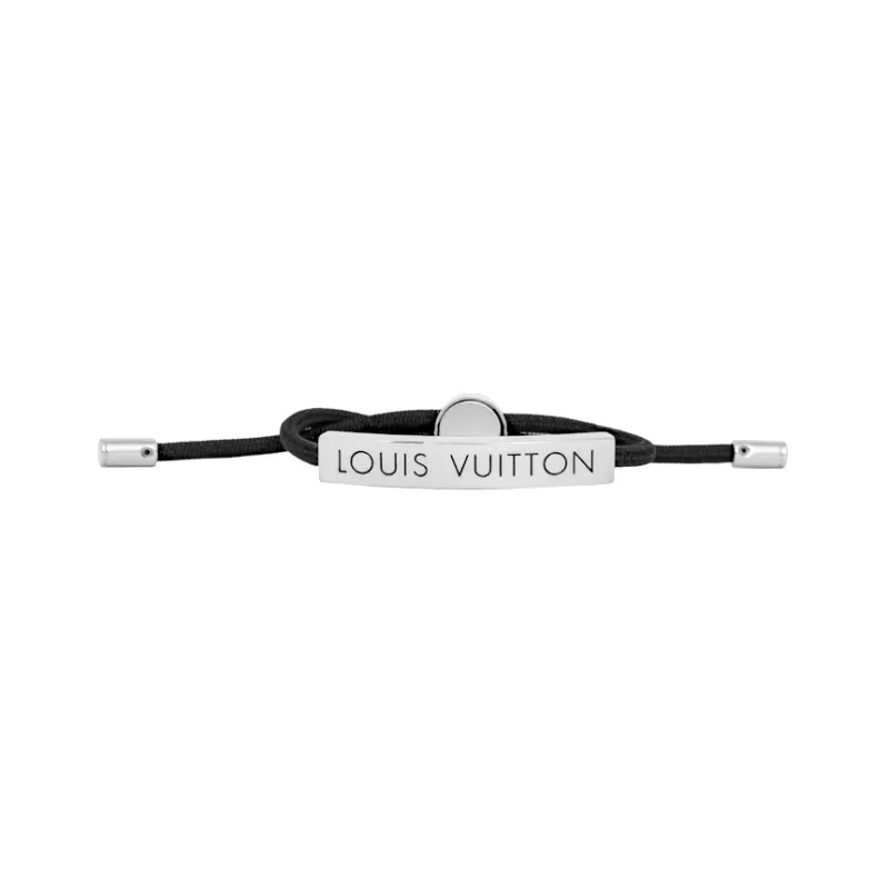 LOUIS VUITTON Brass Bracelets Men's Black-3