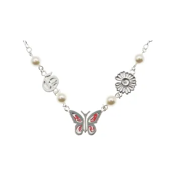STUGAZI White Gold Plated Copper Shell Pearl Necklaces Unisex