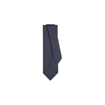 HERMES Darling Ties Men Dark Marine Blue/True Red