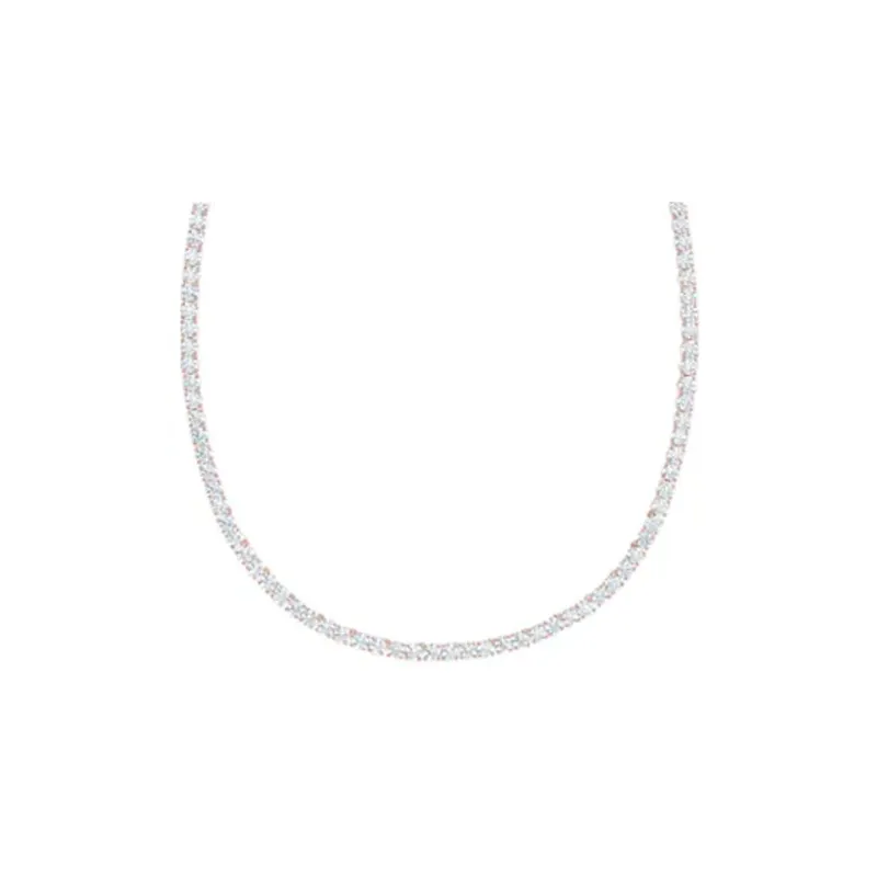Swarovski Matrix Tennis Rhodium Plated Necklaces Women's-0