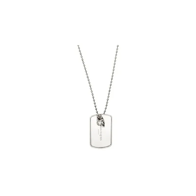 Alexander McQueen Necklaces Men Silver-0
