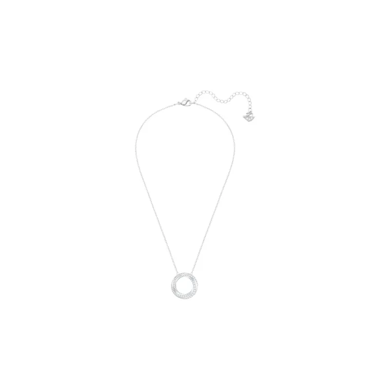 Swarovski Artificial Crystal Necklaces Women's Silver-1