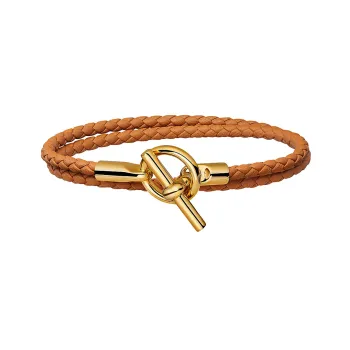 HERMES Calfskin Bracelets Unisex