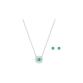 Swarovski   Hoop Earrings Necklace Set Women's