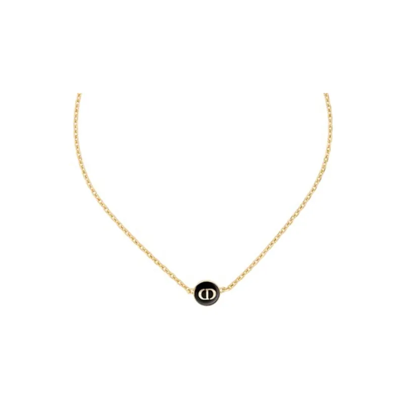 DIOR Classic CD Necklace Series Metal Necklaces Women's-0