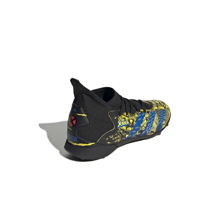 Adidas Predator Freak .3 Cushioning Mid-Top Kids' Soccer Shoes Black Yellow Blue Kids'-3