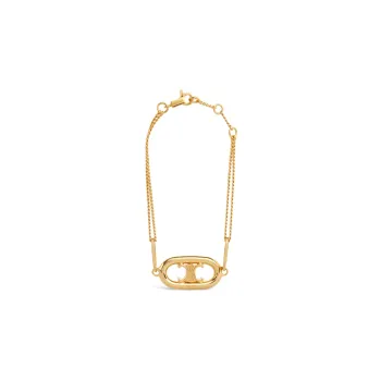 CELINE Triomphe Bracelet In Brass With Gold Finish