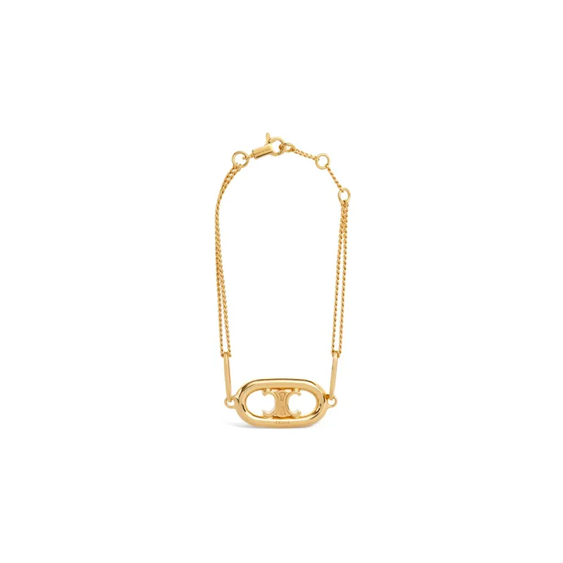 CELINE Triomphe Bracelet In Brass With Gold Finish-0