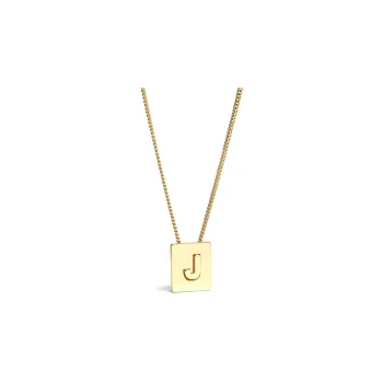 CELINE Alphabet J Necklace In Brass With Gold Finish