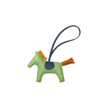 HERMES Rodeo Sheepskin Pendants Unisex Avocado Green
