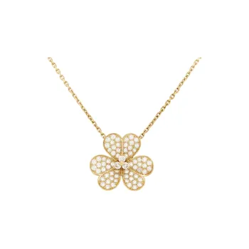 Van Cleef & Arpels Frivole Series Karat Gold Necklaces Women's