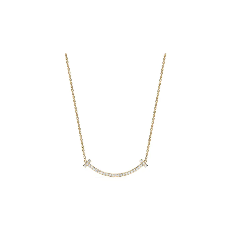 TIFFANY & CO. T Series 18K Gold Necklaces Women's Gold-3