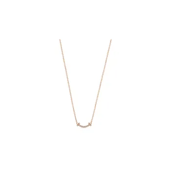 TIFFANY & CO. T 18K Rose Gold Necklaces Women's Rose Gold