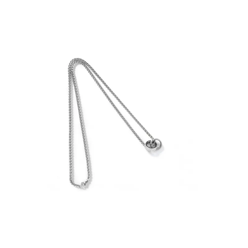 GENANX Necklaces Unisex Silver White-2
