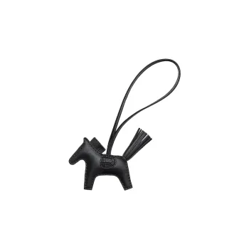 HERMES Rodeo Pendants Unisex All Black Pony