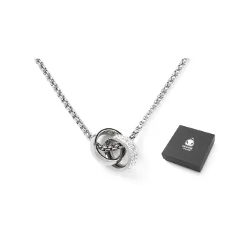 GENANX Necklaces Unisex Silver White