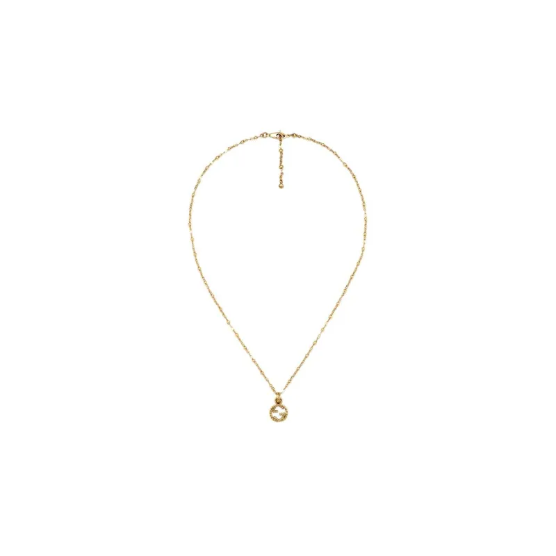 GUCCI 18kt Gold Interlocking Necklace-0