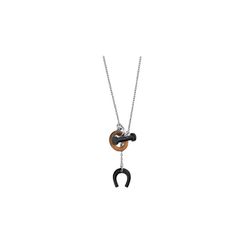 HERMES Palladium Plated Necklaces Men's Silver