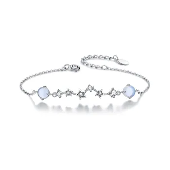 KADER S925 Silver Bracelets Women's Silver White