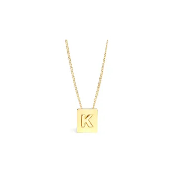 CELINE Alphabet K Necklace In Brass With Gold Finish
