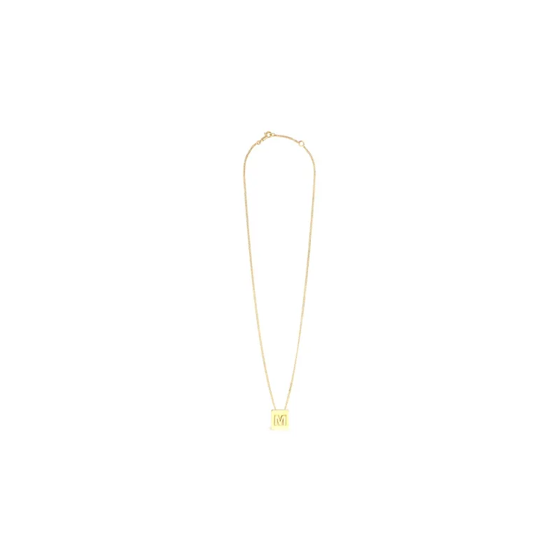 CELINE Alphabet M Necklace In Brass With Gold Finish-2