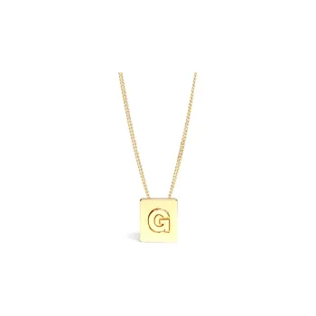 CELINE Alphabet G Necklace In Brass With Gold Finish