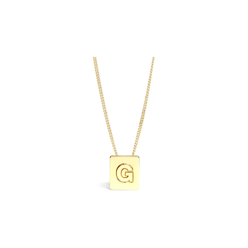 CELINE Alphabet G Necklace In Brass With Gold Finish-1