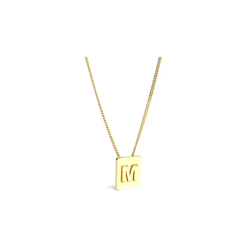 CELINE Alphabet M Necklace In Brass With Gold Finish-1