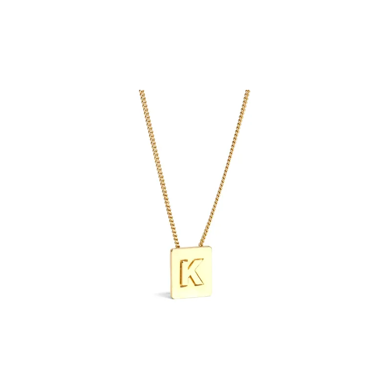 CELINE Alphabet K Necklace In Brass With Gold Finish-1