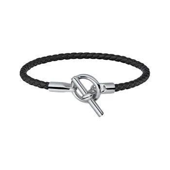 HERMES Leather Bracelets Unisex