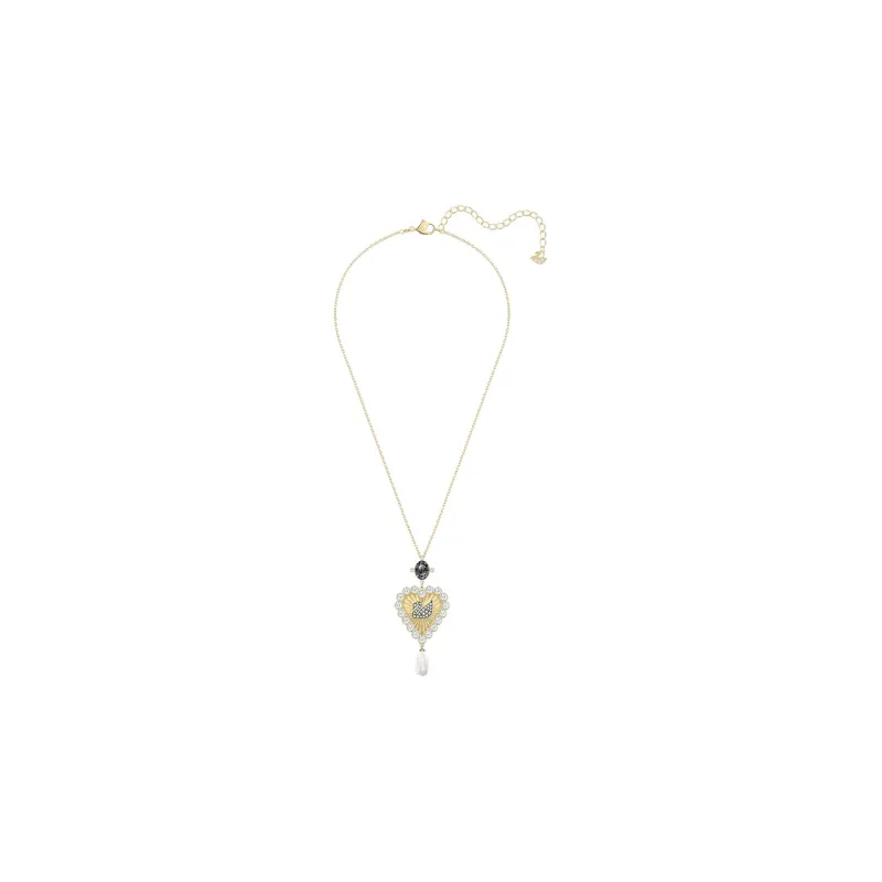 Swarovski Vintage Swan Necklaces Women's Gold-1