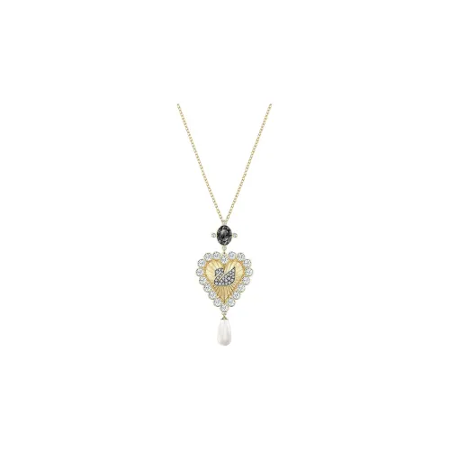Swarovski Vintage Swan Necklaces Women's Gold