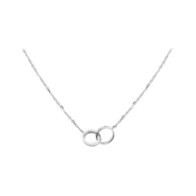CARTIER Love Necklace Collection 18K White Gold Necklaces Unisex-0