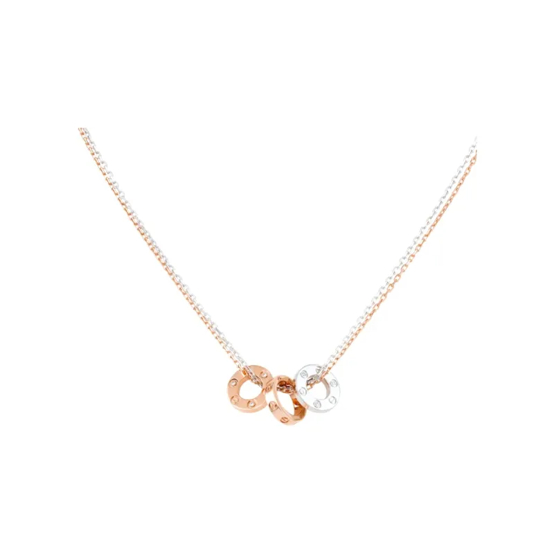 CARTIER LOVE Series 18K White Gold Necklaces Women's-0