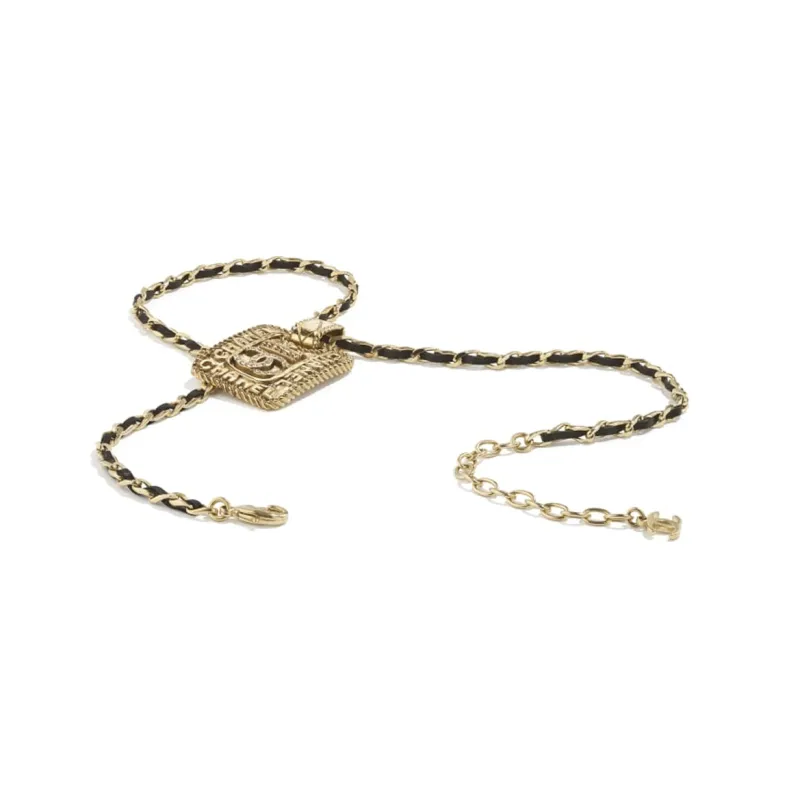 CHANEL Necklaces Unisex Gold-3
