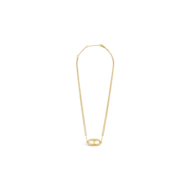 CELINE Triomphe Necklace In Gold Brass-1