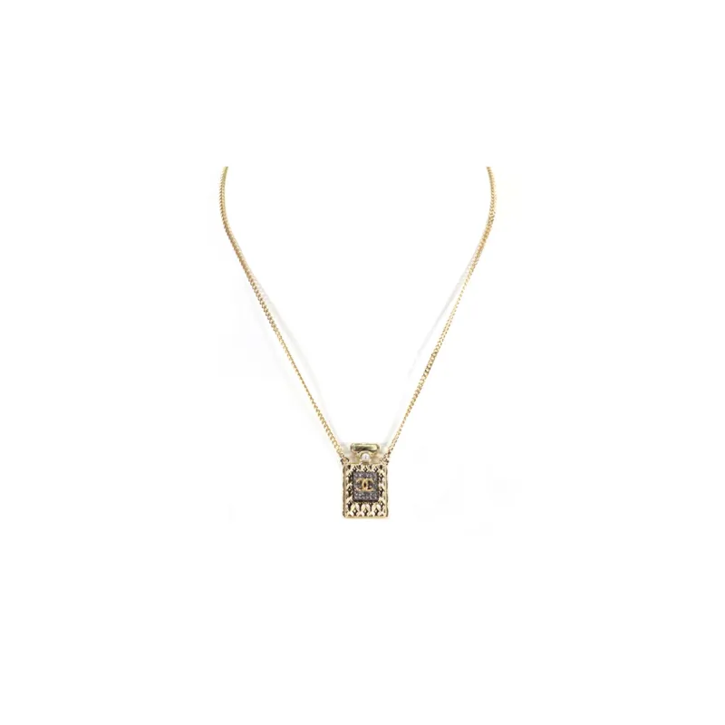 CHANEL Metal Rhinestone Necklaces Women's-1