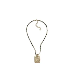 CHANEL Necklaces Unisex Gold