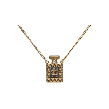 CHANEL Metal Rhinestone Necklaces Women's