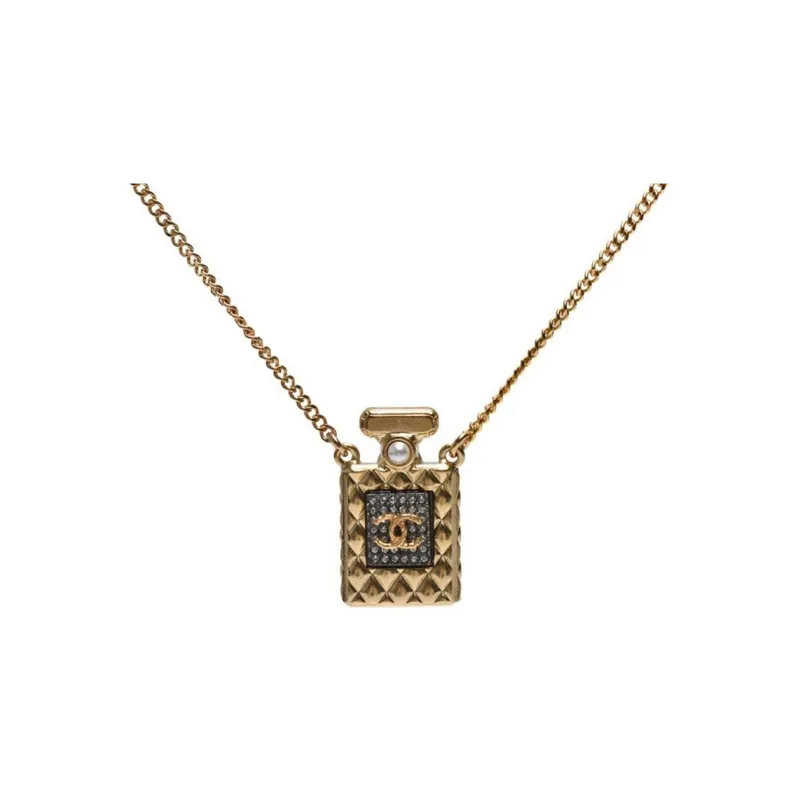 CHANEL Metal Rhinestone Necklaces Women's-0