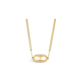 CELINE Triomphe Necklace In Gold Brass