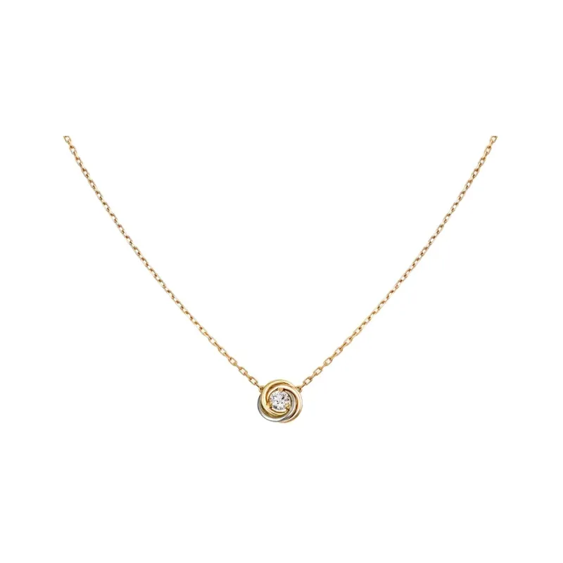 Cartier 2010s 18K Gold Trinity Diamond Necklace-0