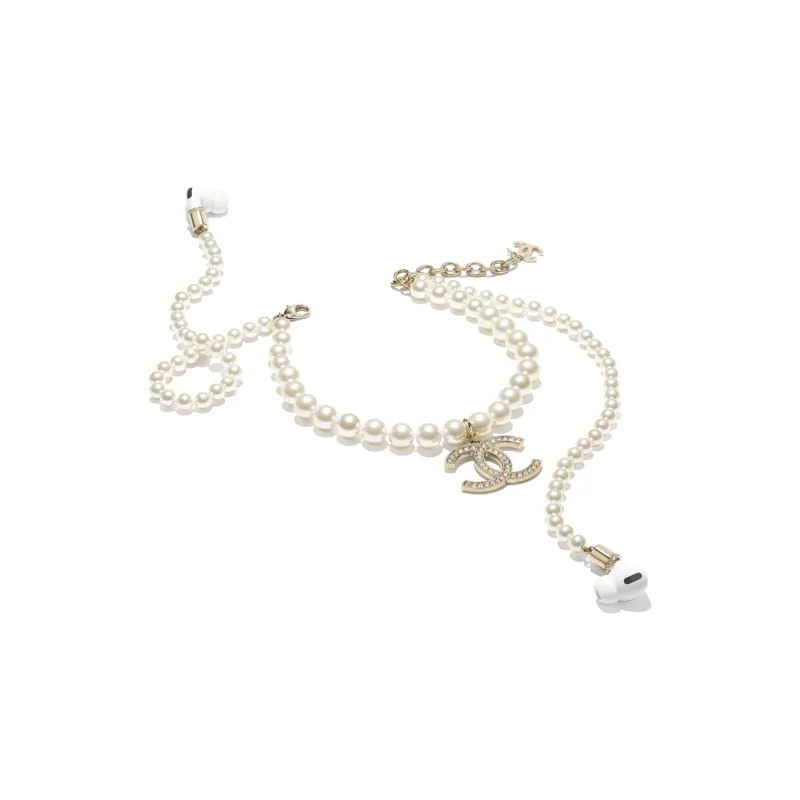 CHANEL Necklaces Women's Pearl White-1