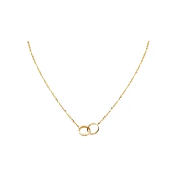 Cartier 10's 18kt Rose Gold Baby Love Diamond Necklace